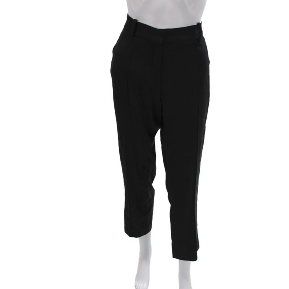 Victoria Victoria Beckham Women Dress Pants Black Button Viscose Blend Size 8